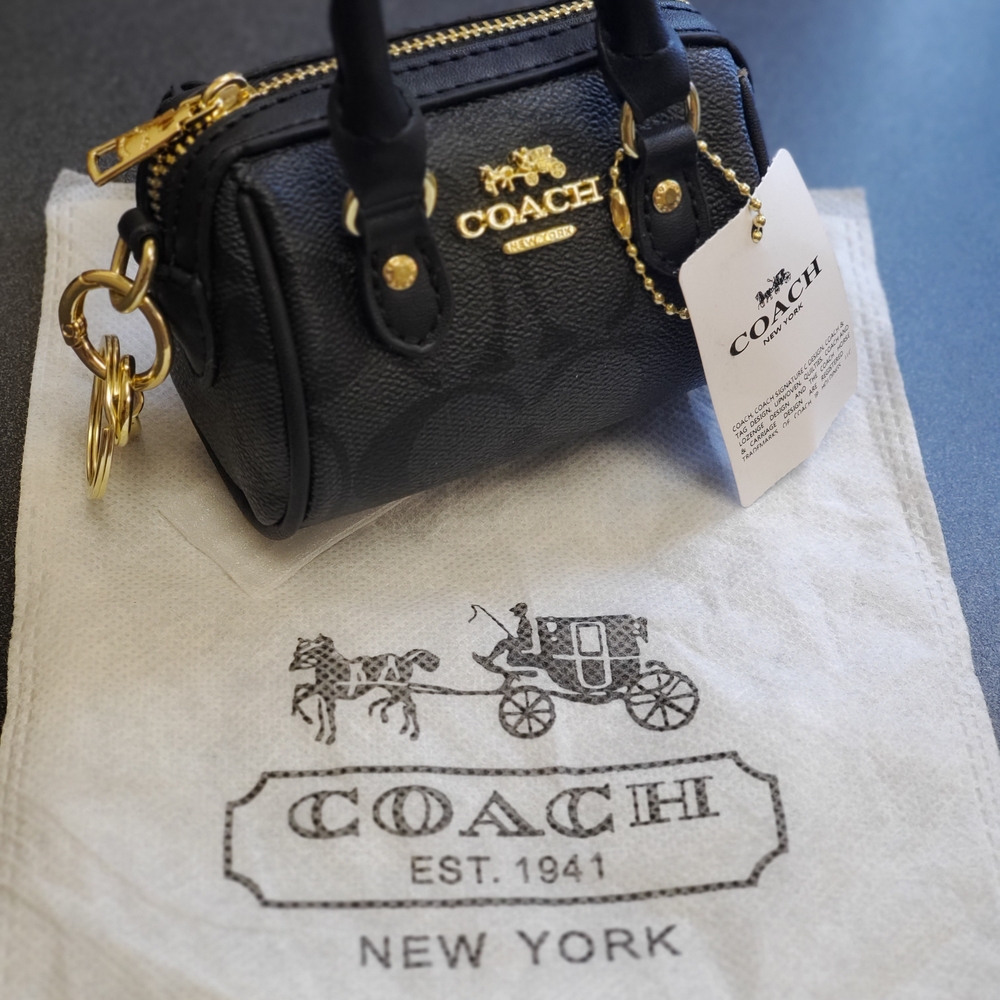 Coach Black Mini Satchel with Gold Hardware (No COA)